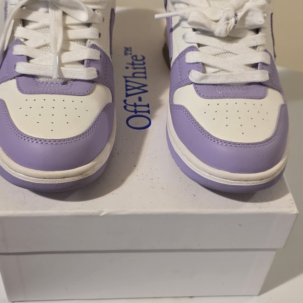 Off-White Kids Lavender and White Sneakers